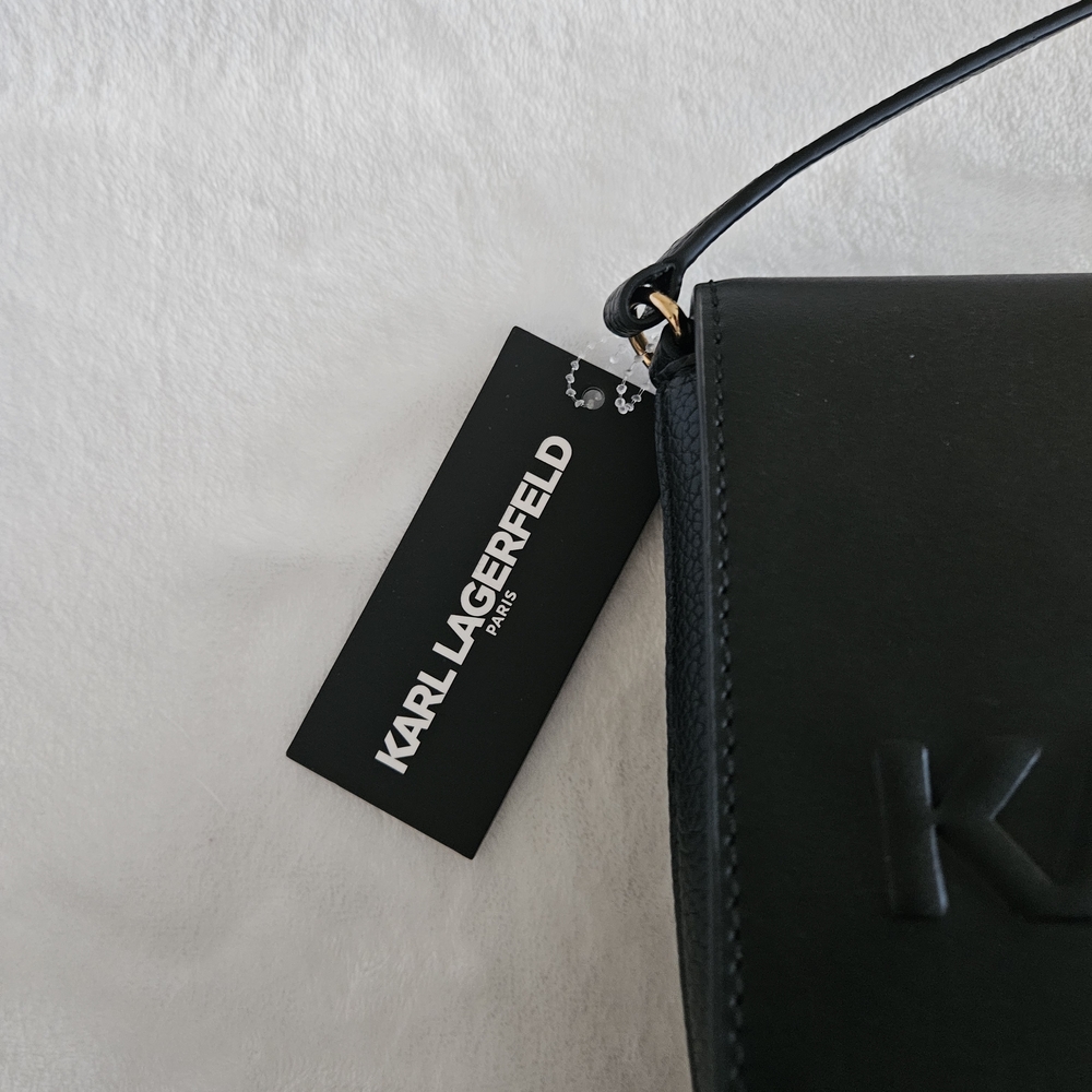 NWT Karl Lagerfeld Elegant Black Handbag Crossbody - Picture 5 of 11